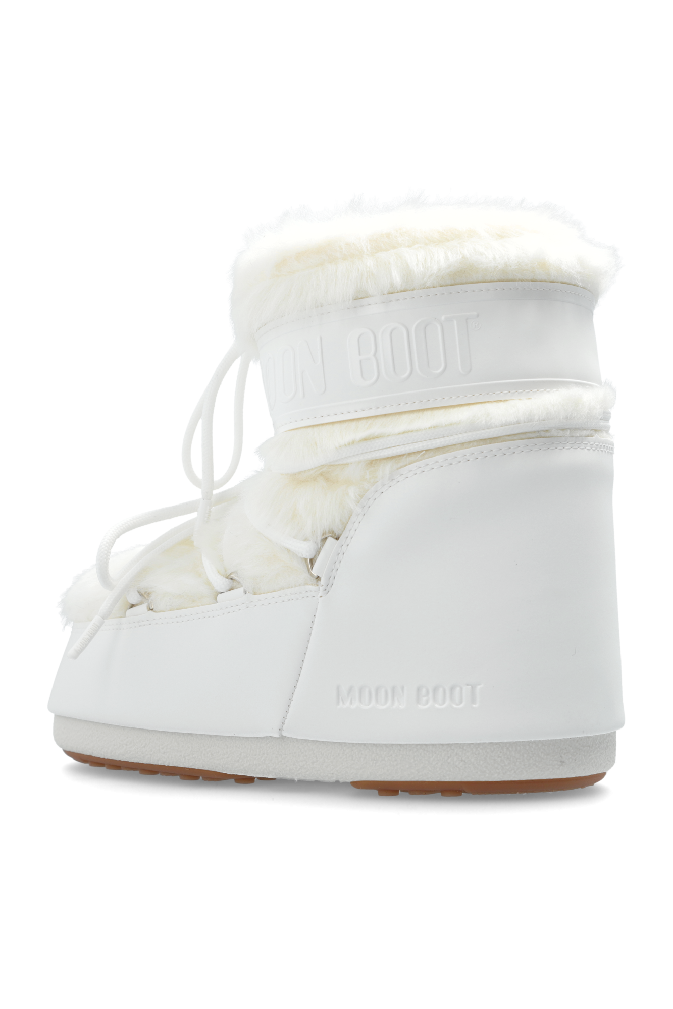 White Snow Boots Icon Low Faux Fur Moon Boot - Vitkac AS